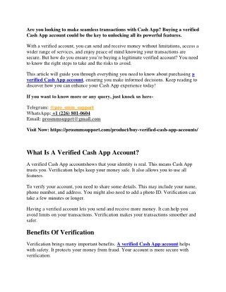 Best 09 Platforms to Purchase Verified Cash App Accounts This Year