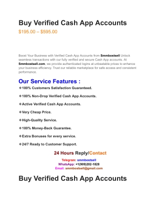Buy Verified Cash App Accounts Usa (August 2025)