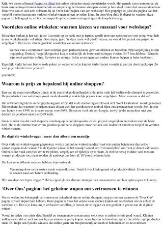 Waarom is de 'Over Ons' pagina van een webshop belangrijk?