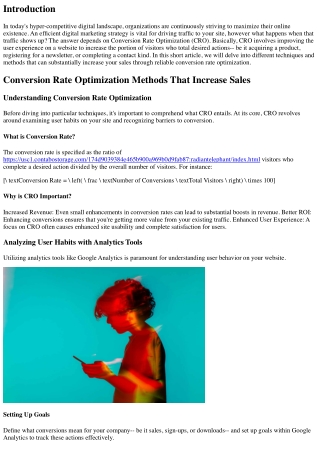 Conversion Rate Optimization Techniques That Boost Sales