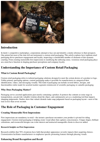 How Custom Retail Packaging Drives Customer Engagement and Loyalty