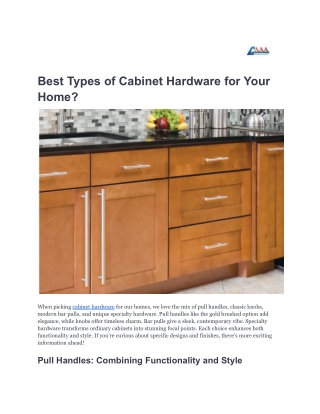 Best Types of Cabinet Hardware for Your Home_