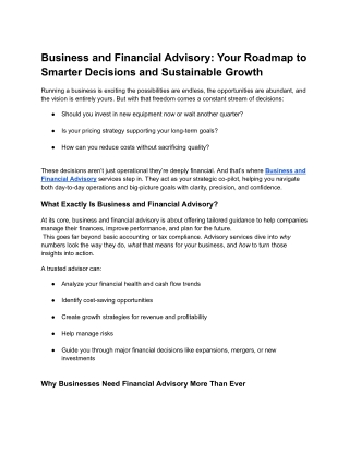 Business and Financial Advisory_ Your Roadmap to Smarter Decisions and Sustainable Growth