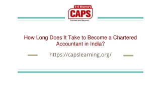 How Long Does It Take to Become a CA in India