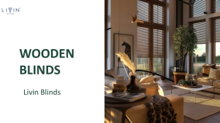Wooden Blinds for Windows