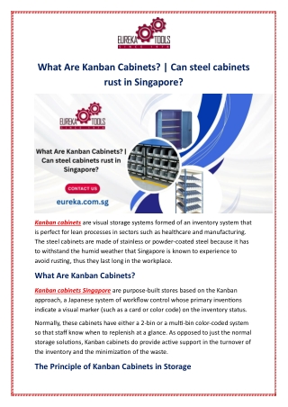 What Are Kanban Cabinets? | Can steel cabinets rust in Singapore?