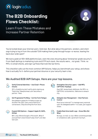 B2B IAM Checklist: Secure Access with LoginRadius