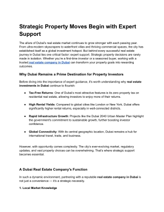 Strategic Property Moves Begin with Expert Support