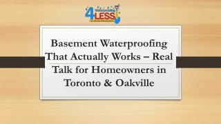 Exterior Basement Waterproofing