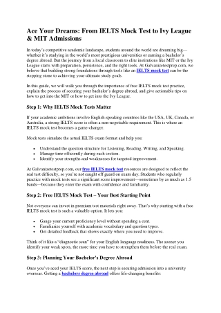 Free ielts mock test