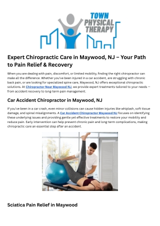 Chiropractor near Me Maywood Nj