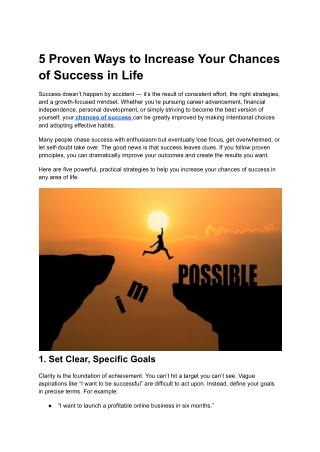 5 Proven Ways to Increase Your Chances of Success in Life (1)