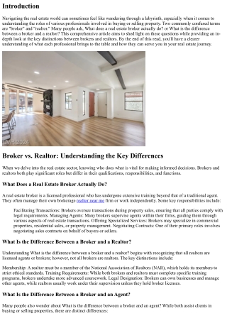 Broker vs. Realtor: Understanding the Key Differences