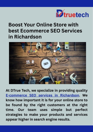 Boost Your Online Store with Expert Ecommerce SEO Services in Richardson