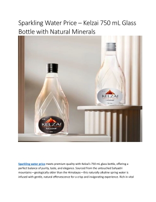 Sparkling Water Price