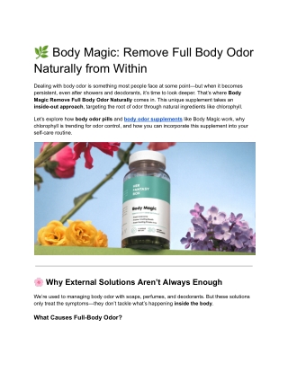 Body Magic_ Remove Full Body Odor Naturally from Within