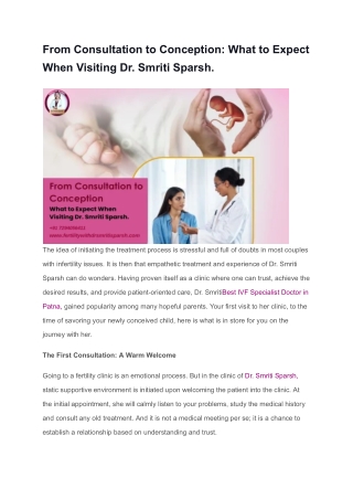 From Consultation to Conception_ What to Expect When Visiting Dr