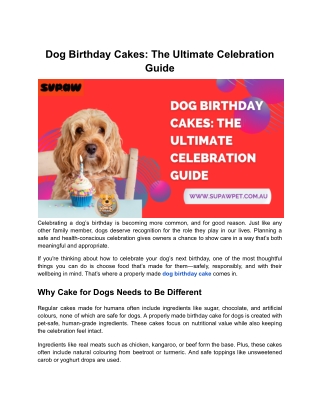 Dog Birthday Cakes The Ultimate Celebration Guide