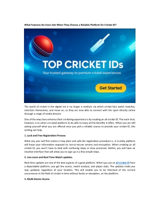 Online Cricket ID – India's Best Cricket Betting ID Provider