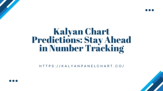 Kalyan Chart Predictions: Stay Ahead in Number Tracking