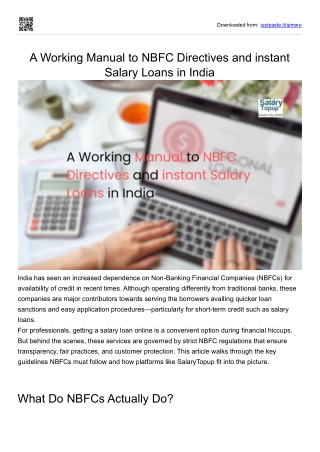 A working manual to NBFC Directive A Working Manual to NBFC Directives article