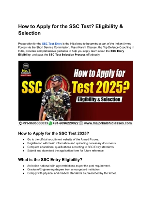 How to Apply for the SSC Test_ Eligibility & Selection