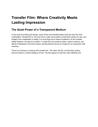transfer film..