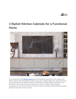 3 Stylish Kitchen Cabinets for a Functional Home (1)