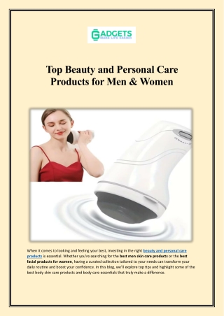 Top Beauty and Personal Care Products for Men and Women