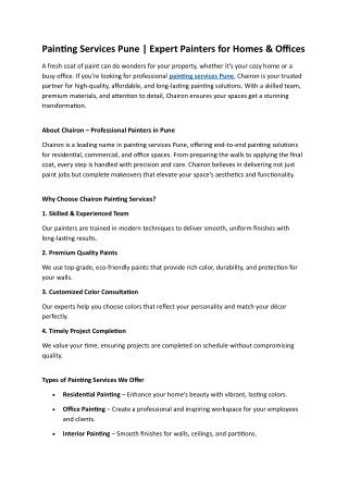 painting services Pune