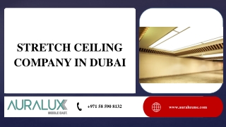 STRETCH CEILING COMPANY IN DUBAI
