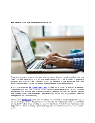 Psychometric Tests How to Prep Without Burning Out - www.passpsychometric.com