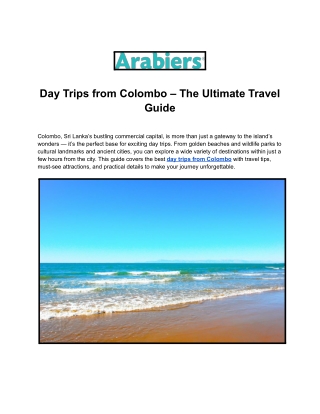 Day Trips from Colombo – The Ultimate Travel Guide