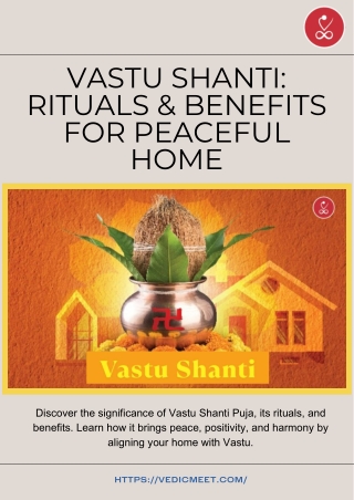 Vastu Shanti Rituals & Benefits for Peaceful Home