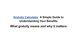 Gratuity Calculator