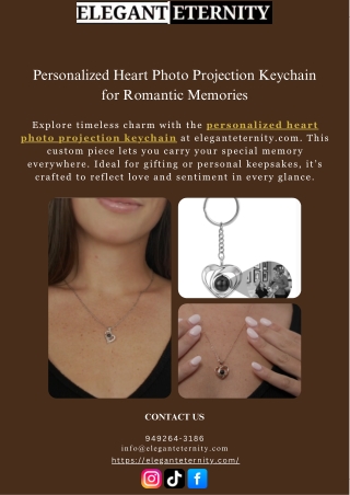 Personalized Heart Photo Projection Keychain for Romantic Memories