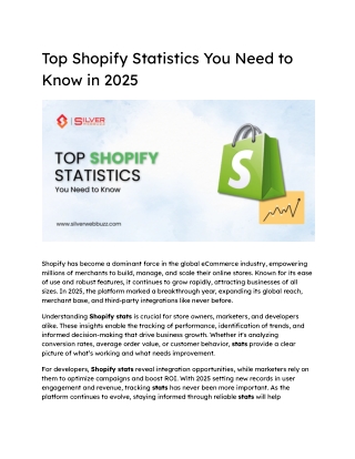 Top Shopify Statistics You Need to Know in 2025