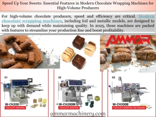 Speed Up Your Sweets Essential Features in Modern Chocolate Wrapping Machines for High-Volume Producers