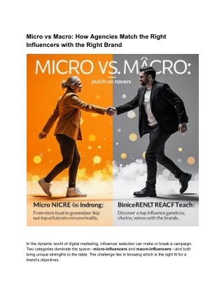 Micro vs Macro Influencers: The Agency’s Secret Formula for Brand Success