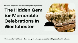The Hidden Gem for Memorable Celebrations in Westchester