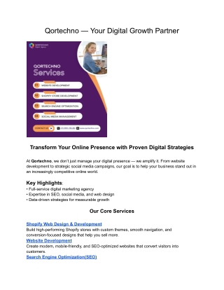 Qortechno — Your Digital Growth Partner
