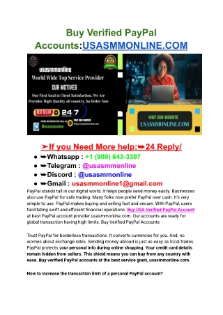 Buy Verified PayPal Accounts_USASMMONLINE