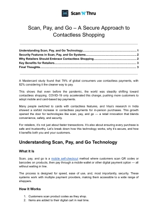 Scan, Pay, and Go – A Secure Approach to Contactless Shopping