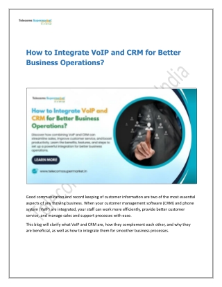 How to Integrate VoIP and CRM for Better Business Operations