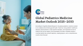 Pediatrics Medicine Market Report