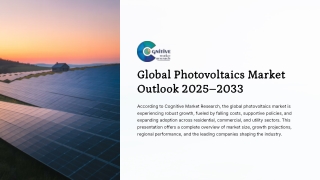 Photovoltaics Market Report