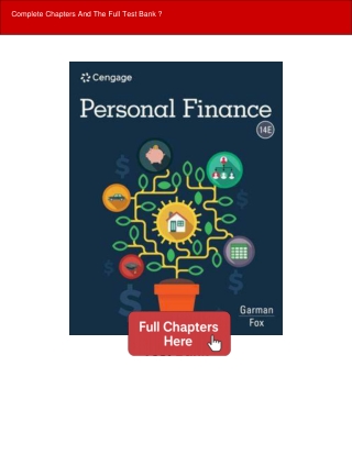 Personal Finance , 14th Edition E. Thomas Garman TESTBANK
