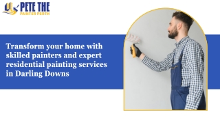 Transform your home with skilled painters and expert residential painting services in Darling Downs
