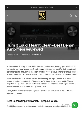 TurnIt Loud, HearIt Clear – Best Denon Amplifiers Reviewed