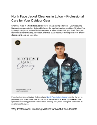 North Face Jacket Cleaners